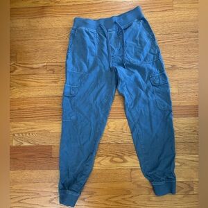American Eagle Joggers Women’s XS Blue Cargo Pockets Drawstring Casualwear Pants